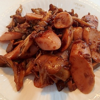 ❤魚肉ソーセージと舞茸のバルサミコチーズソテー❤